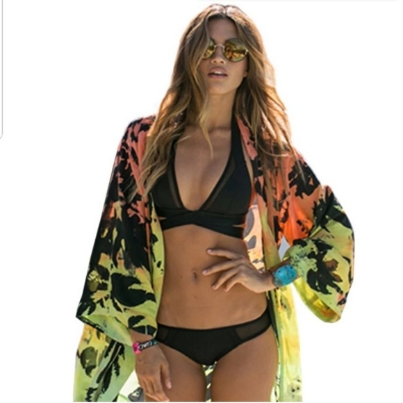 Other - Colorful Summer Beach Neon Cover up